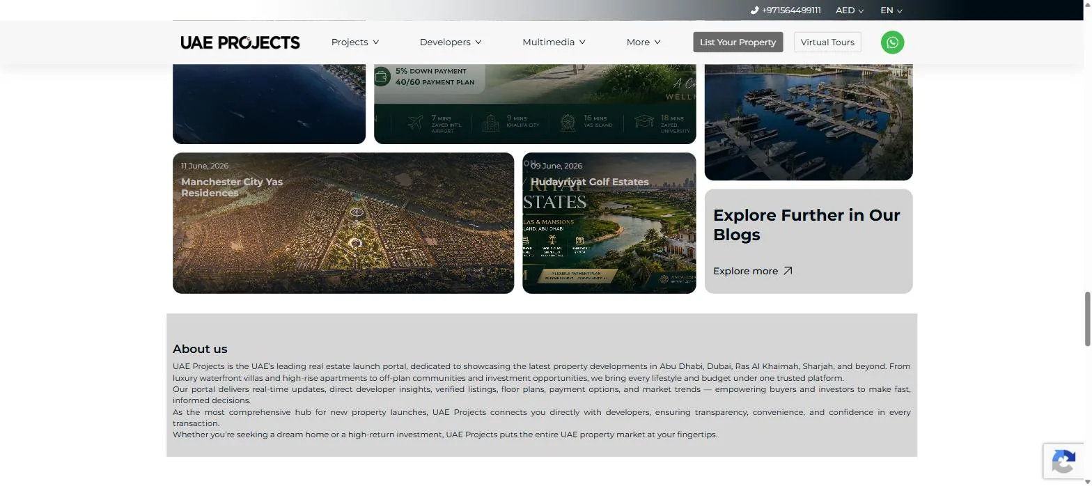 UAEProjects editorial content and public About section